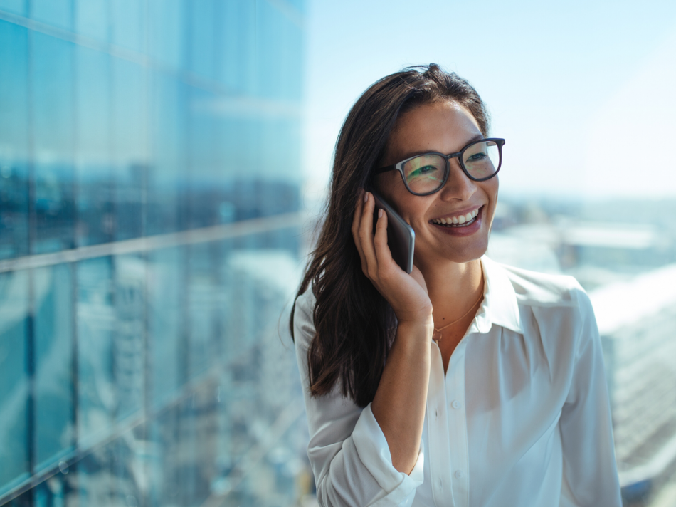 woman on call