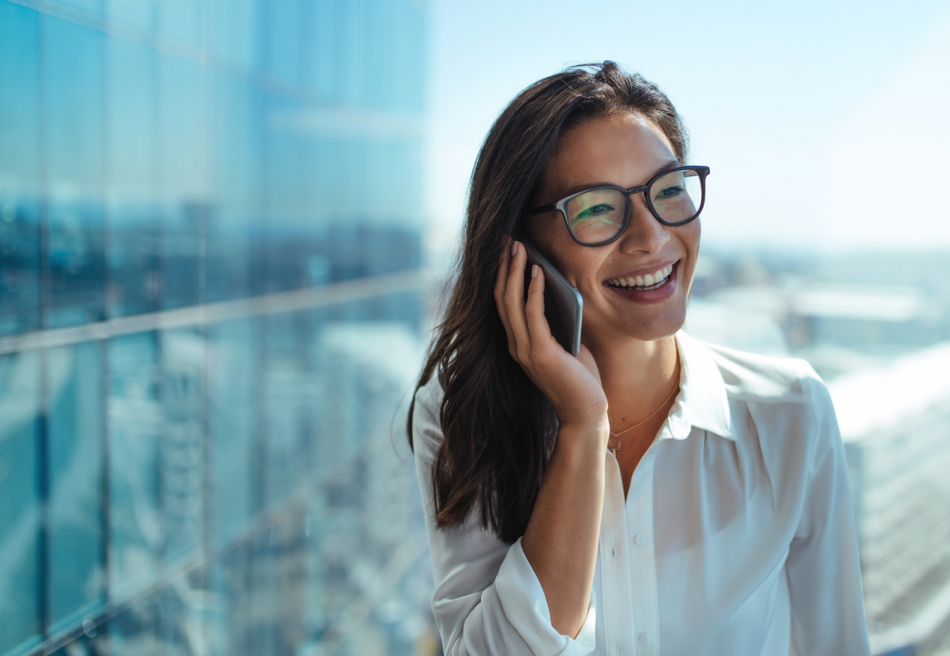 woman on call