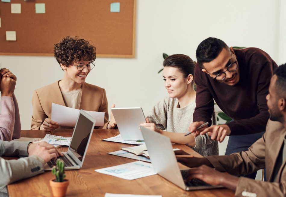 team in a meeting